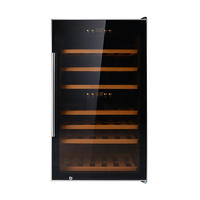 66 Bottles black panel compressor wine refrigerator