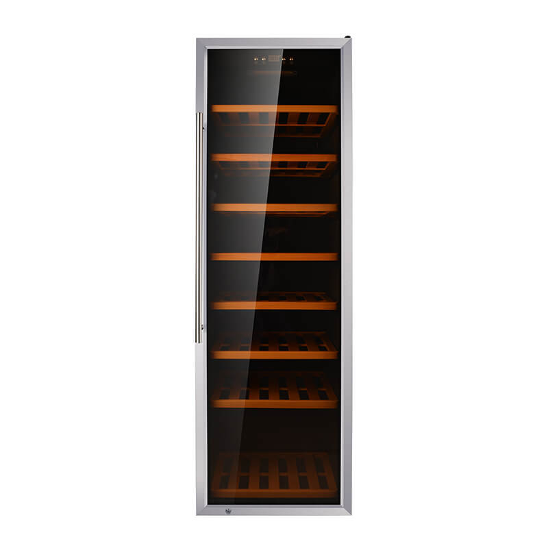 192 Bottles compressor with stainless steel door Single Zone wine fridge