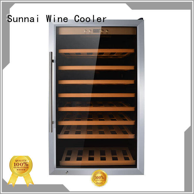Sunnai black freestanding wine cabinet fridge for shop