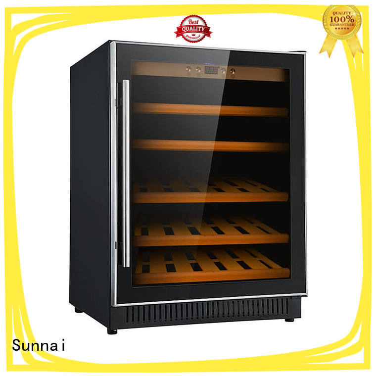 Sunnai single double doors wine cooler supplier for indoor
