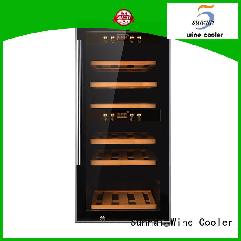 Sunnai online dual zone wine cooler product for home
