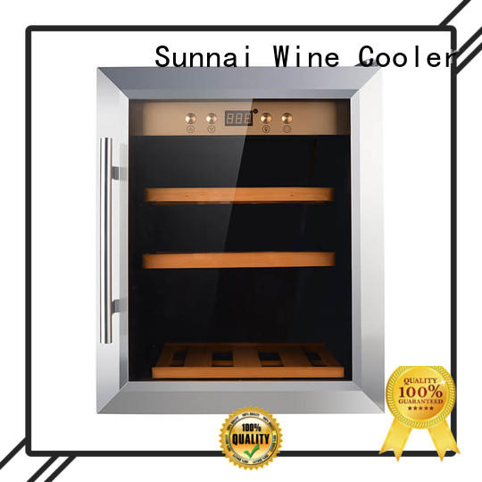 black stainless steel door wine cooler single manufacturer for shop