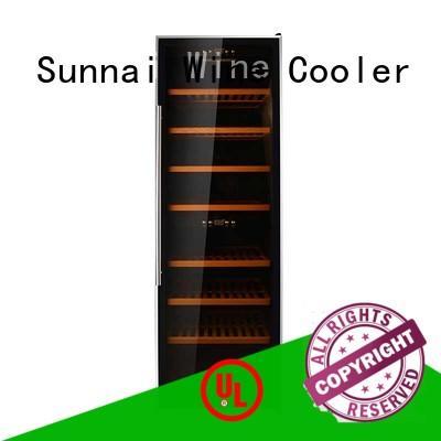 Sunnai wood dual zone wine cooler manufacturer for shop