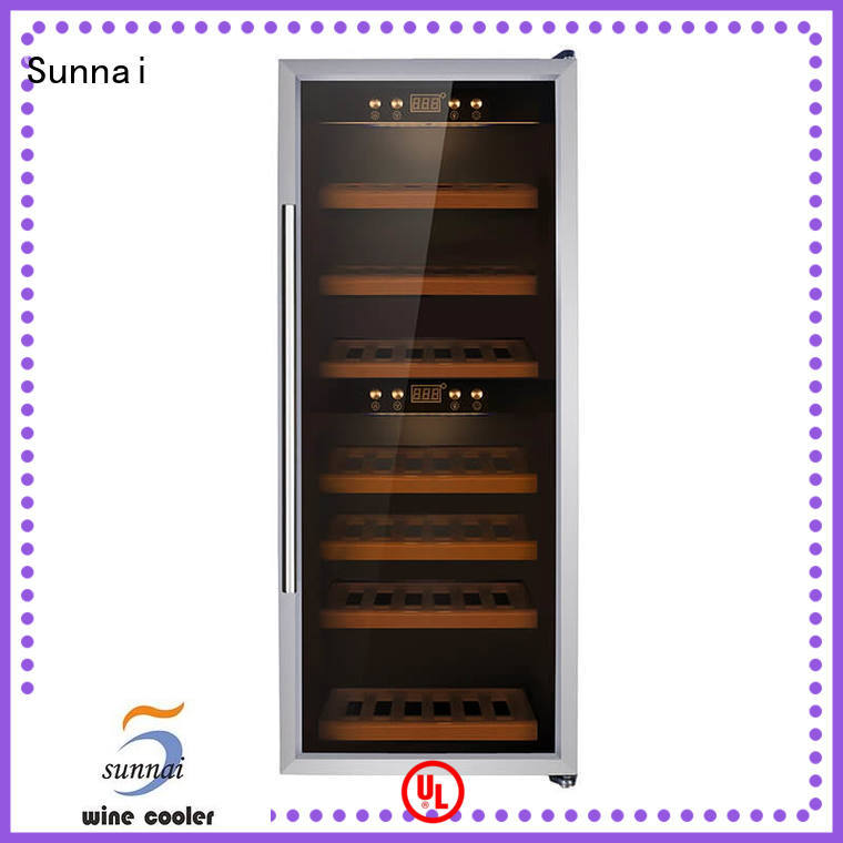 wine refrigerator dual zone freestanding cooler compressor freestanding wine cooler Sunnai Brand