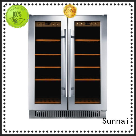 Sunnai double double doors wine cooler manufacturer for indoor