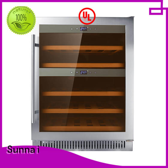 Sunnai durable dual zone undercounter wine cooler series for home