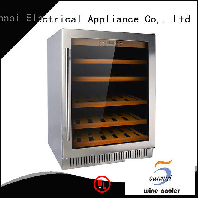 Sunnai double under counter wine refrigerator supplier for indoor