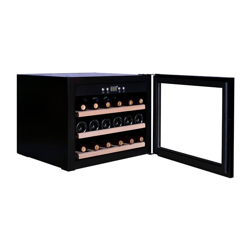 High quality compressor direct cooling 18 bottles small 60l built in single zone wine cooler